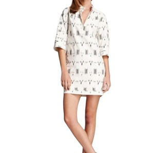 ❤️ 3 for $35 Derek Lam 10 Crosby ikat tribal print shirt sheath dress xs small